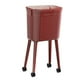 thumbnail image 2 of Bote de basura tipo prensa con ruedas, bote de basura de gran capacidad, bote de basura de pie alto, Rojo, 2 of 9