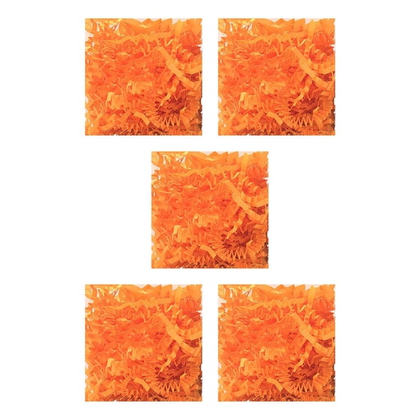 Papel triturado de hierba de Pascua Billuyoard confeti DIY relleno a prueba de golpes Naranja fluorescente 5piezas CBP255697