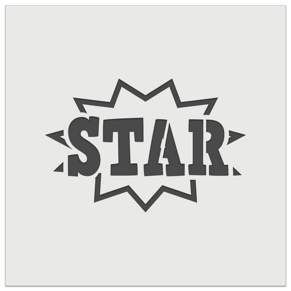 Star Burst Fun Text Teacher School DIY Cookie Wall Craft Stencil - 5.5 Inch