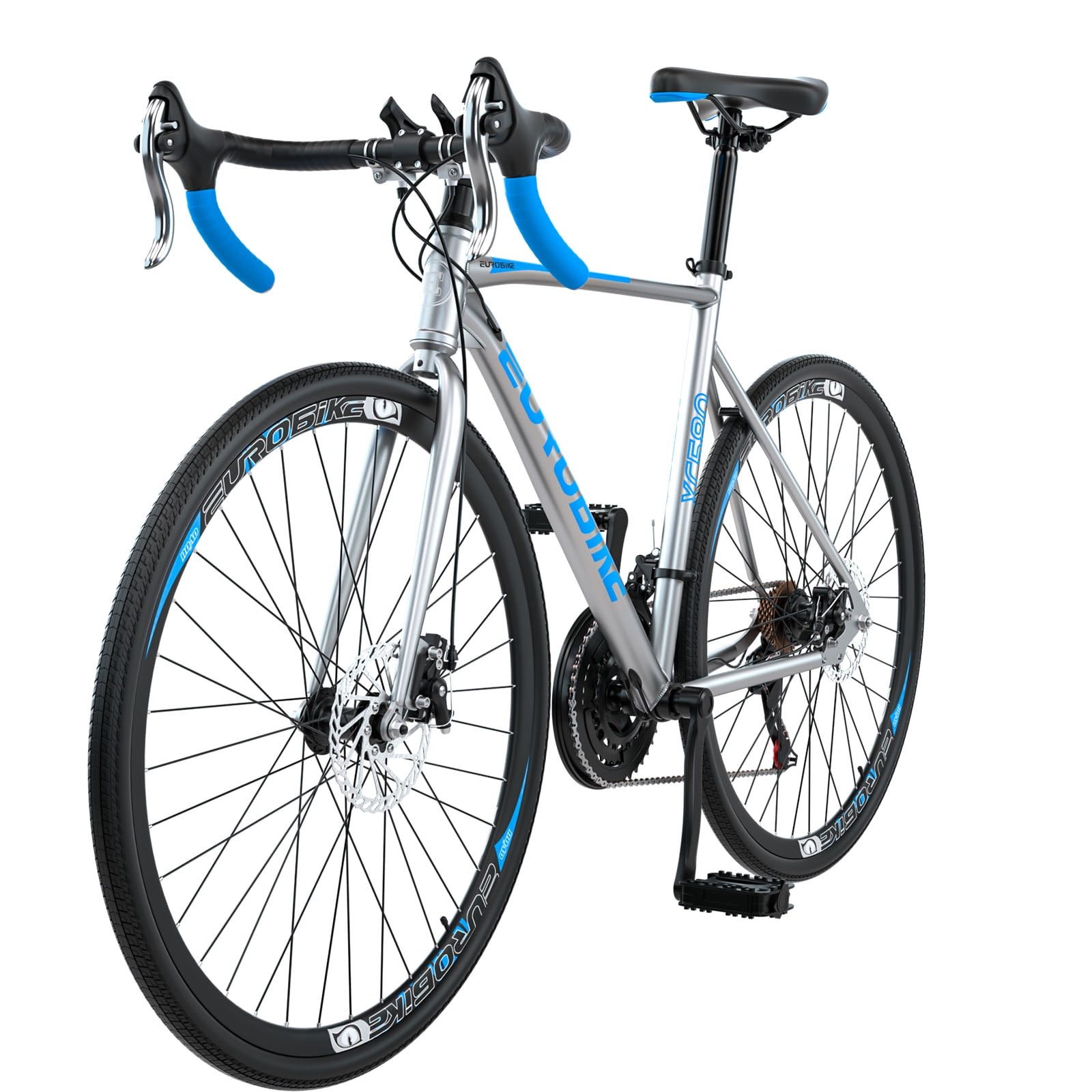 Eurobike XC580 Road Bike, 21 Speed, 700C Racing Bike, Steel Frame