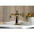 thumbnail image 3 of Kingston Brass KSD3542CG Fuller One-Handle Single-Hole Bathroom Faucet with Deck Plate and Push Pop-Up Drain, Polished Brass, 3 of 7