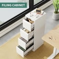 thumbnail image 3 of Garvee 4-Drawer File Cabinet with Lock, Heavy Duty Metal Filing Cabinet for Letter, Legal, A4 & F4 Documents, Vertical File Storage Cabinet for Home Office, White, 3 of 7