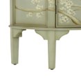 thumbnail image 6 of Christopher Knight Home Vintage Hand-Painted Half Moon Accent Storage Cabinet with Floral Design, Soft Green, 6 of 11