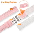 thumbnail image 5 of Uxcell Silicone Watch Bands 20mm Width Soft Quick Release Rubber Watch Bands with Silver Tone Buckle for Men Women, Pink White, 5 of 6