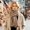 Khaki, variant on Scarf for Women Soft Trim Edge Scarf with Metal Logo Tag Cozy Winter Neck Wrap One Size