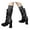 Black, variant on Slouchy Ankle Boots for Women Mid Calf High Heel Zip up Block Heel Fall Boots