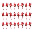 thumbnail image 1 of Qarigey 12 Uds. De diademas navideñas para mujer, clásicas astas de reno, Santa, árbol de Navidad, hebilla para el pelo, diadema encantadora, Accesorio para el cabello Red Bell astas Qarigey AP013012-14, 1 of 6
