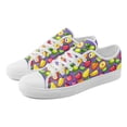 thumbnail image 3 of Coolcustomize Men's Plus Size Whimsical Bold Colorful Fruit Design Print Purple Sneakers, Comfort Lightweight Dailywear Casual Shoes With Fabric Upper & Sole, Round Toe Lace-Up Low Top Canvas Shoes, 3 of 5
