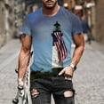 thumbnail image 3 of JLFKNG Mens Summer T-Shirts Casual Independence Day Style Printed Tees Patriotic Soft Comfortable Cotton T Shirt Round Neck Short Sleeve Lounge Summer Tops, 3 of 4
