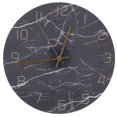thumbnail image 3 of YUMILI Wall Clock, Marble Printing Decorative Mute Round Hanging Clock, Home Decoration, 3 of 8