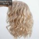 thumbnail image 4 of Short Platinum Blonde Wave Curly Wigs for White Women Layered Ombre Light Blonde, 4 of 5