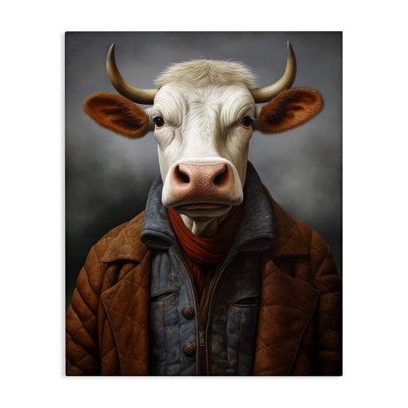 Stupell Industries Chianina Style Cow Canvas Wall Art, design by Ray Powers