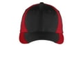 thumbnail image 2 of Sport-Tek Dry Zone Nylon Colorblock Cap-One Size (Black/True Red), 2 of 3