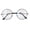 Black, variant on NFTIGB Vintage Style Clear Lens Eyeglasses Unisex Metal Frame Round Glasses, Silver, 5 inches / 12.7 cm