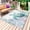 White Teal, variant on Teal Sea Turtle Outdoor Rug for Patio/Deck/Porch, Non-Slip Large Area Rug 4 x 6 Ft, Summer Coastal Coral Ocean Linen Texture Indoor Outdoor Rugs Washable Area Rugs, Camping Rug Carpet Runner