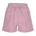 thumbnail image 6 of JIKNTTR Biker Shorts Women Fashion Spring Summer Striped Drawstring Side Pockets Casual Shorts Womens Drawstring Shorts, 6 of 9