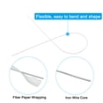 thumbnail image 3 of Uxcell 24 Gauge 14" Floral Stem Wire, 80 Pcs Paper Wrapped Iron Flower Stem, White, 3 of 6