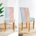 thumbnail image 3 of Yayeee 4 Pack Dining Chair Covers Stretch Parson Chairs Slipcovers Seat Protector, Wavy Striped, 3 of 6