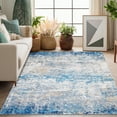thumbnail image 2 of Hasoo Washable 5' x 7' Abstract Area Rug for Living Room Soft Indoor Modern Carpet, Blue, 2 of 5
