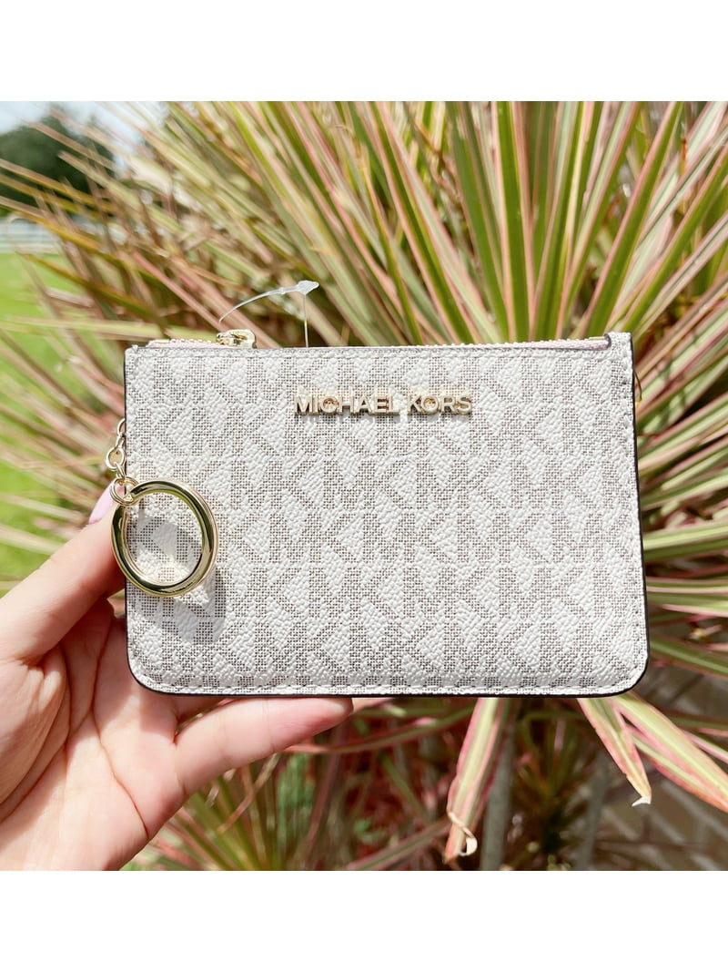 マイカルコース　key and coin purse Michael Kors Key Ring Top Zip Coin Pouch Id Card Holder