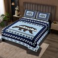 thumbnail image 2 of Bohemian Rustic Cabin Lodge King Size Bedspread Set,Blue Gray Bear Wild Animal Coverlet Set,Boho Bear Hunting Bedding Set,Countryside Rustic Farmhouse Bed Set for Bedroom Decor, 2 of 5