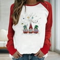 thumbnail image 2 of LYXSSBYX Womens Tops Long Sleeve Clearance Womens Shirts Christmas Round-Neck Print Long Sleeve Tops Printed Regular Blouse, 2 of 5