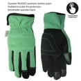 thumbnail image 3 of Expert Gardener Adult Unisex Large Synthetic Leather Gloves, Green & Gray 2 Pack, 3 of 7