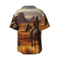 thumbnail image 2 of Haiem Western Desert Cowboy Cloud Men's Casual Shirts Short Sleeve Button Down Shirts Fashion Textured Summer Beach Shirt-X-Large, 2 of 7