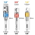 thumbnail image 2 of WHEANG Faucets Accessories + Set Converter Adapter Hand Set 7Pcs Bit Sets Tools Sockets Power for Extension Faucets One Size Silver, 2 of 6