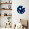thumbnail image 4 of Blue Glow in The Dark Wall Clock 16 Inch Slient Space Wall Clock Battery Operated Non Ticking Children Round Wall Clock for School Boys Bedroom Living Room, 4 of 5