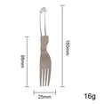thumbnail image 2 of Titanium Folding Spoon Spork Fork Outdoor Tableware Cookware Folded Flatware, 2 of 8