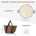 thumbnail image 3 of 2-in-1 39¼”D Brown Waterproof Picnic Blankets & Tote Bag, Medium Picnic Mat for Camping, Grass, and Park, Foldable 3-Layer Outdoor Blanket, Sand-Free Beach Blanket with 1 Clip and 4 Stakes, 3 of 5
