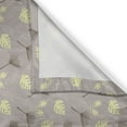 thumbnail image 3 of Ambesonne Floral Boho Kitchen Curtains, Exotic Leaves Retro Art, 55"x24", Taupe Pastel Green, 3 of 3
