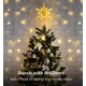 thumbnail image 2 of 60 Luces LED Estrella de Metal para Árbol de Navidad Decoración de Árbol de Navidad con Estrella de Moravia 3D con Temporizador 6H, 13,78 Pulgadas/35 cm, Dorado, 2 of 5