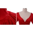 thumbnail image 6 of Women's Scottish Highland Dress Claire Fraser Red Dress Ball Gown, 6 of 7