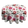 thumbnail image 4 of Pioneer Flower Floral Print Pattern Round Tablecloth 60"x60",Wrinkle Wipeable Table Cloth for Kitchen Dining Room Picnic Patio Party, 4 of 6