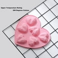 thumbnail image 4 of Rekidool 12-Cavity Hearts Shape Chocolate and Candy Silicone Mold, Reusable, Flexible, Non Stick (2 Count), 4 of 7