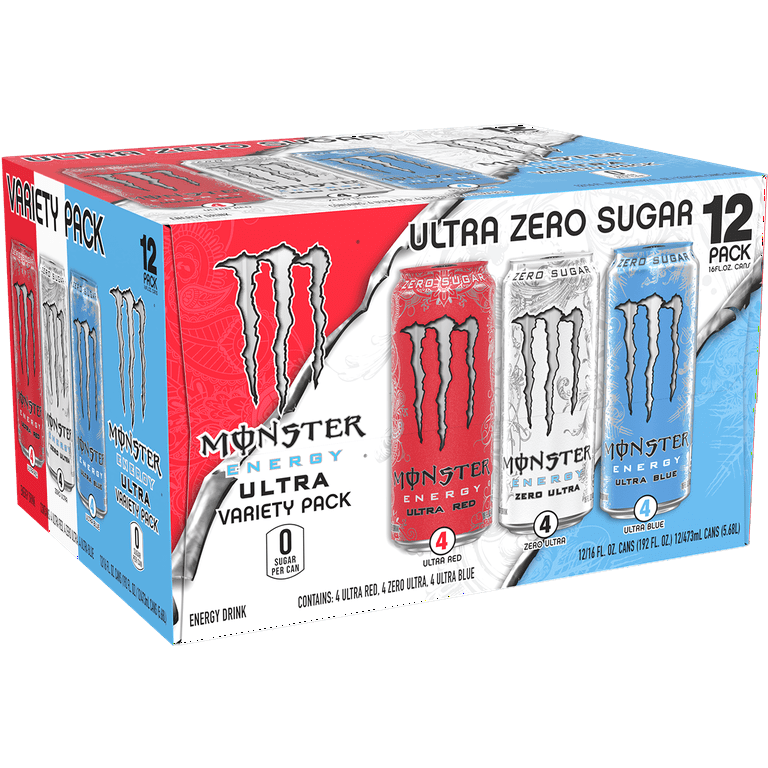 Monster Energy Ultra VP, Red, White, Blue, 16 fl oz