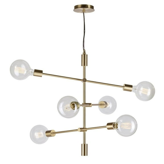 Forte Lighting - Baton - 6 Light Chandelier In Transitional Style-25.25 Inches