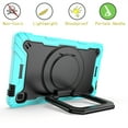 thumbnail image 2 of TECH CIRCLE Samsung Galaxy Tab A7 Lite Case 2021 with Soft HD Screen Protector, Shockproof Rugged Cover 360 Rotating Ring Stand Shoulder Strap Handle Case for Galaxy Tab A7 Lite 8.7 inch, Mint/Black, 2 of 8