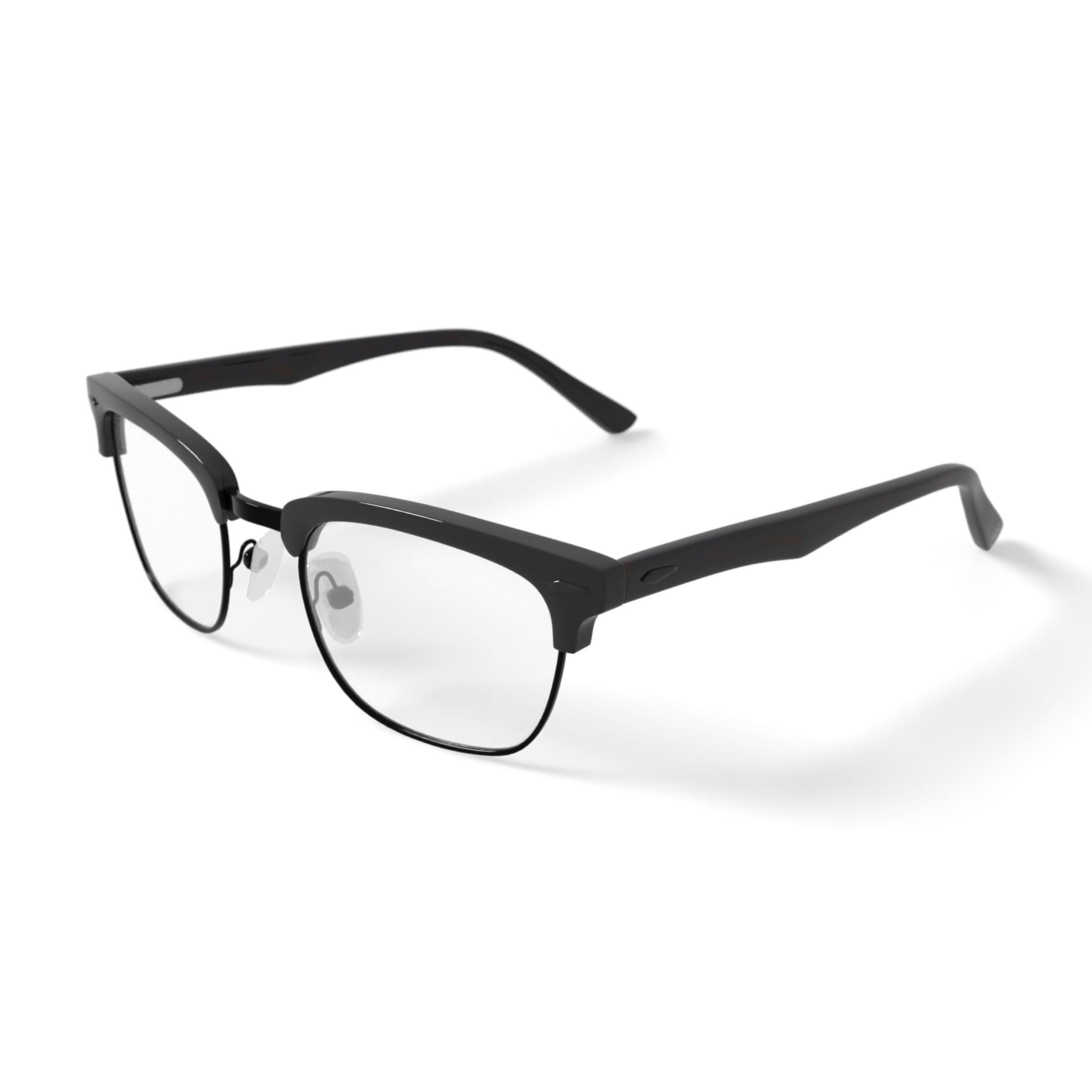 Phat Farm Men's HV712 Browline Prescription Eyeglasses with Case, Brown Tortoise