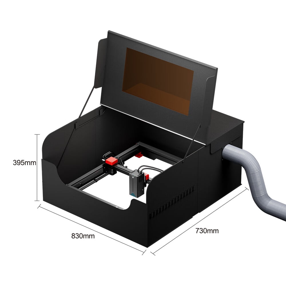 Algo Enclosure for Engraver, Fireproof and Dustproof Protective Cover for Most Engraving Cutting Machine, Insulates Against Smoke and Odor, with Exhaust Fan, 32.67"x28.74"x15.55"
