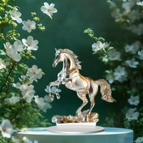 Multi-Style Horse Acrylic Figurine with Stand, Elegant Decorative Piece for Living Rooms, Bedrooms, and Office Desks, Transparent Design That Complements Any Interior Style, B, 1pcs