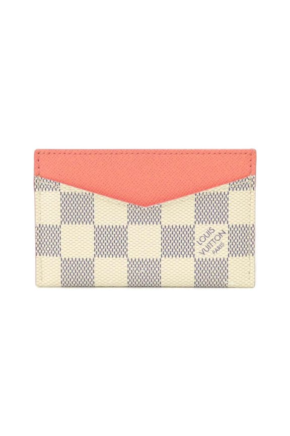 Pre-Owned Louis Vuitton Damier Azur Porte Carte Sample N60359 Business Card Case (Good)