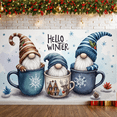 thumbnail image 3 of Gnome Design Hello Winter Banner Christmas Theme Snowflake Illustration for Holiday Decoration Home Decor Winter Party, 3 of 9