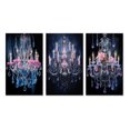 thumbnail image 2 of Designart "Chandelier euphony In Contrasts III" Glam Wall Art Set Of 3 - Purple Chandelier Gallery Set For Office Decor, 2 of 7