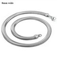 thumbnail image 5 of 3/4/5/6/8mm New Fashion 316L Stainless Steel Flat Snake Chain Necklace Women Men, 5 of 8