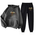 thumbnail image 1 of Puntoco Sudadera Con Capucha Para Mujer Sudadera De Manga Larga Con Bolsillo Pantalones De Moda Para Mujer Conjunto De Sudadera Estampada Liquidación Puntoco Puntoco-519, 1 of 2