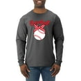 thumbnail image 1 of Wild Bobby, Cute Baseball Mom Ribbon Gift, Mother's Day, Men Long Sleeve Shirt, Heather Black, Medium, 1 of 3