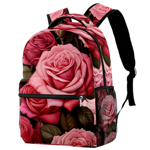 Lightweight Backpack Roses School Bag Travel Laptop Daypack for Men Women Casual Rucksack
